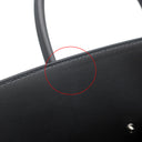 エルメス HERMES シャドーバーキン35 ブラック ヴォースイフト ハンドバッグ シルバー金具 黒