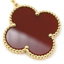 ヴァンクリーフアーペル Van Cleef & Arpels マジックアルハンブラ 6モチーフ VCARN5JP00 イエローゴールド K18YG カーネリアン タイガーズアイ ネックレス カーネリアン タイガーズアイ 赤 茶 750 18K YG
