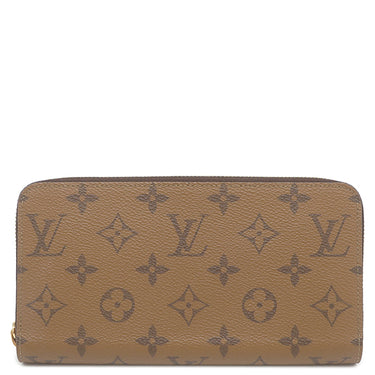 ルイヴィトン LOUIS VUITTON ジッピー ウォレット M82444 モノグラムリバース レザー モノグラムリバースキャンバス 長財布 ゴールド金具 茶 ラウンドファスナー