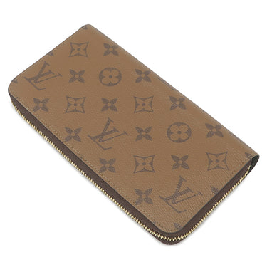 ルイヴィトン LOUIS VUITTON ジッピー ウォレット M82444 モノグラムリバース レザー モノグラムリバースキャンバス 長財布 ゴールド金具 茶 ラウンドファスナー