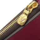 ルイヴィトン LOUIS VUITTON ポルトフォイユ ゾエ M62932 フューシャ モノグラムキャンバス レザー 三つ折り財布 ゴールド金具 茶 ピンク