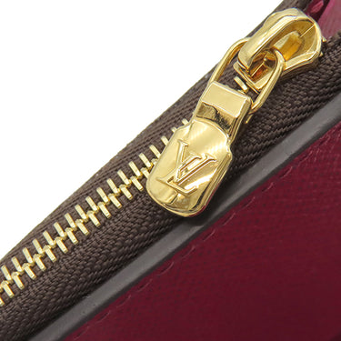 ルイヴィトン LOUIS VUITTON ポルトフォイユ ゾエ M62932 フューシャ モノグラムキャンバス レザー 三つ折り財布 ゴールド金具 茶 ピンク