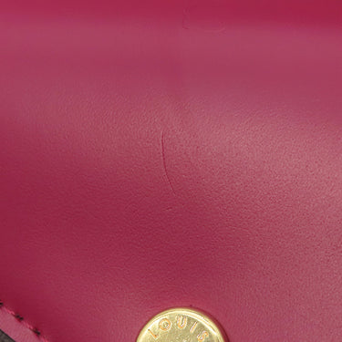 ルイヴィトン LOUIS VUITTON ポルトフォイユ ゾエ M62932 フューシャ モノグラムキャンバス レザー 三つ折り財布 ゴールド金具 茶 ピンク