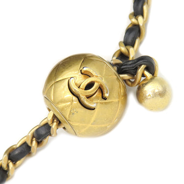 シャネル CHANEL ミニマトラッセ チェーンショルダー ブラック ラムスキン ショルダーバッグ ゴールド金具 黒 ココマーク ココボール