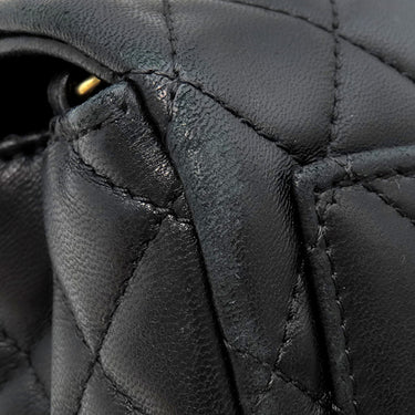 シャネル CHANEL ミニマトラッセ チェーンショルダー ブラック ラムスキン ショルダーバッグ ゴールド金具 黒 ココマーク ココボール