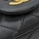 シャネル CHANEL ミニマトラッセ チェーンショルダー ブラック ラムスキン ショルダーバッグ ゴールド金具 黒 ココマーク ココボール