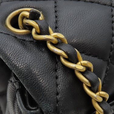 シャネル CHANEL ミニマトラッセ チェーンショルダー ブラック ラムスキン ショルダーバッグ ゴールド金具 黒 ココマーク ココボール