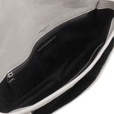 サンローラン SAINT LAURENT ニキ チェーンショルダー 498894 グレー カーフ ショルダーバッグ ガンメタル金具 肩掛け