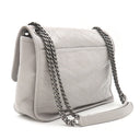 サンローラン SAINT LAURENT ニキ チェーンショルダー 498894 グレー カーフ ショルダーバッグ ガンメタル金具 肩掛け