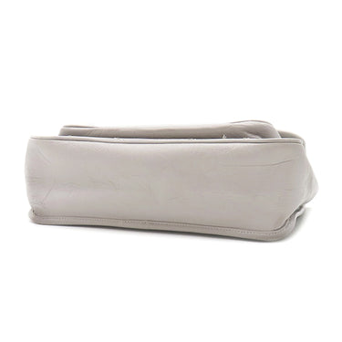 サンローラン SAINT LAURENT ニキ チェーンショルダー 498894 グレー カーフ ショルダーバッグ ガンメタル金具 肩掛け