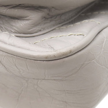 サンローラン SAINT LAURENT ニキ チェーンショルダー 498894 グレー カーフ ショルダーバッグ ガンメタル金具 肩掛け