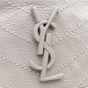 サンローラン SAINT LAURENT ニキ チェーンショルダー 498894 グレー カーフ ショルダーバッグ ガンメタル金具 肩掛け