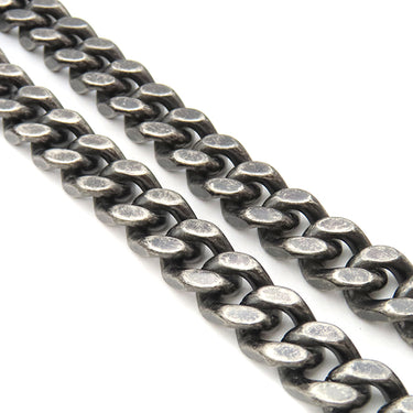 サンローラン SAINT LAURENT ニキ チェーンショルダー 498894 グレー カーフ ショルダーバッグ ガンメタル金具 肩掛け