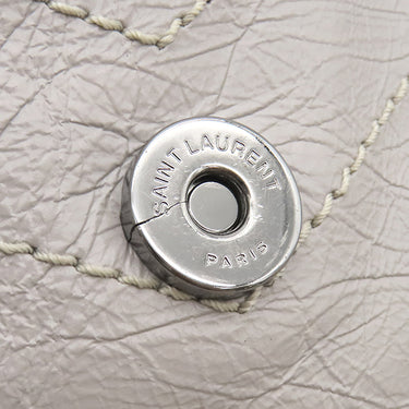 サンローラン SAINT LAURENT ニキ チェーンショルダー 498894 グレー カーフ ショルダーバッグ ガンメタル金具 肩掛け