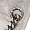 サンローラン SAINT LAURENT ニキ チェーンショルダー 498894 グレー カーフ ショルダーバッグ ガンメタル金具 肩掛け