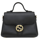 グッチ GUCCI インターロッキングG チェーンショルダー 510302 ブラック レザー 2WAYバッグ ゴールド金具 黒 ハンドバッグ ショルダー アウトレット品