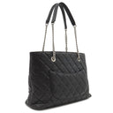 シャネル CHANEL マトラッセ チェーン トート ブラック ラムスキン トートバッグ シルバー金具 黒 ココマーク