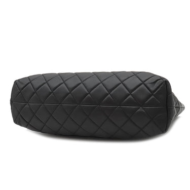 シャネル CHANEL マトラッセ チェーン トート ブラック ラムスキン トートバッグ シルバー金具 黒 ココマーク