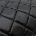シャネル CHANEL マトラッセ チェーン トート ブラック ラムスキン トートバッグ シルバー金具 黒 ココマーク