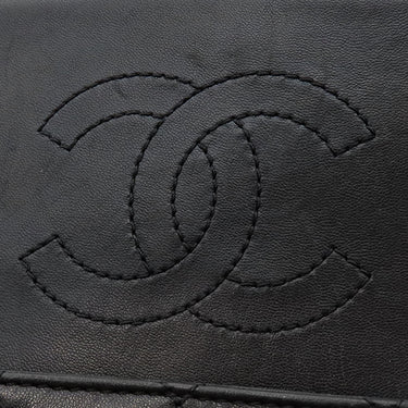 シャネル CHANEL マトラッセ チェーン トート ブラック ラムスキン トートバッグ シルバー金具 黒 ココマーク