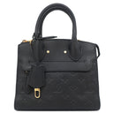 ルイヴィトン LOUIS VUITTON ポンヌフ ミニ M41743 モノグラムアンプラント レザー モノグラムアンプラント 2WAYバッグ ゴールド金具 黒 ハンドバッグ ショルダー