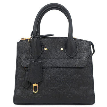 ルイヴィトン LOUIS VUITTON ポンヌフ ミニ M41743 モノグラムアンプラント レザー モノグラムアンプラント 2WAYバッグ ゴールド金具 黒 ハンドバッグ ショルダー