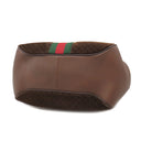 グッチ GUCCI ヴィルゴ GG 726428 ブラウン レザー スウェード 2WAYバッグ ゴールド金具 茶 シェリーライン がま口バッグ Virgo