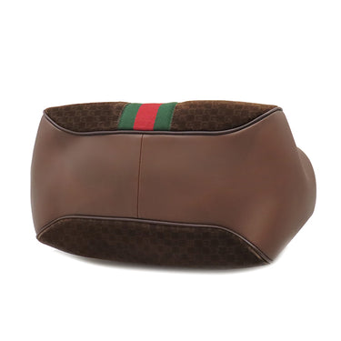 グッチ GUCCI ヴィルゴ GG 726428 ブラウン レザー スウェード 2WAYバッグ ゴールド金具 茶 シェリーライン がま口バッグ Virgo