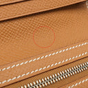 エルメス HERMES ベアンスフレ ゴールド ヴォーエプソン 長財布 シルバー金具 茶 二つ折り財布