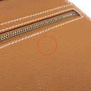 エルメス HERMES ベアンスフレ ゴールド ヴォーエプソン 長財布 シルバー金具 茶 二つ折り財布