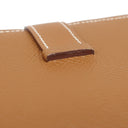 エルメス HERMES ベアンスフレ ゴールド ヴォーエプソン 長財布 シルバー金具 茶 二つ折り財布
