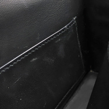 エルメス HERMES ヴェルー チェーン ミニ ブラック アリゲーター ショルダーバッグ シルバー金具 黒 シャイン