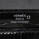 エルメス HERMES ヴェルー チェーン ミニ ブラック アリゲーター ショルダーバッグ シルバー金具 黒 シャイン