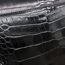 エルメス HERMES ヴェルー チェーン ミニ ブラック アリゲーター ショルダーバッグ シルバー金具 黒 シャイン