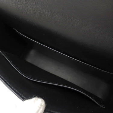 エルメス HERMES ヴェルー チェーン ミニ ブラック アリゲーター ショルダーバッグ シルバー金具 黒 シャイン