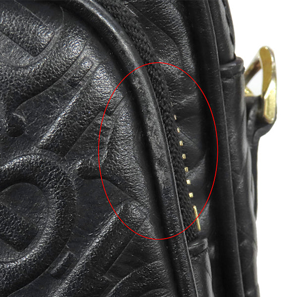 バーバリー BURBERRY TBモノグラム カメラバッグ ブラック レザー