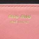 ミュウミュウ MIU MIU リボン付き キーケース 2B61 ブラック カーフ キーケース ゴールド金具 黒 ピンク 小銭入れ