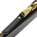 ミュウミュウ MIU MIU リボン付き キーケース 2B61 ブラック カーフ キーケース ゴールド金具 黒 ピンク 小銭入れ