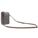 グッチ GUCCI ホースビット 1955 ミニ ショルダー 625615 ブルー×ブラウン レザー デニム ショルダーバッグ ゴールド金具 青 茶 GGデニム