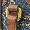 グッチ GUCCI ホースビット 1955 ミニ ショルダー 625615 ブルー×ブラウン レザー デニム ショルダーバッグ ゴールド金具 青 茶 GGデニム