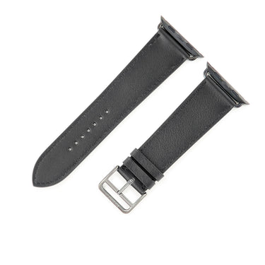 エルメス HERMES 純正 アップルウォッチ 35mm用 シンプルトゥール ブラック レザー ステンレススチール 腕時計パーツ 新品未使用 レザー ベルト 黒 23ｍｍ 尾錠・金具付き