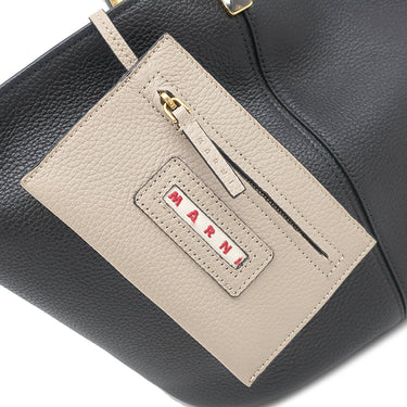 マルニ MARNI パニエ SCMP0067U0 ブラック カーフ 2WAYバッグ ゴールド金具 黒 ハンドバッグ ショルダーバッグ