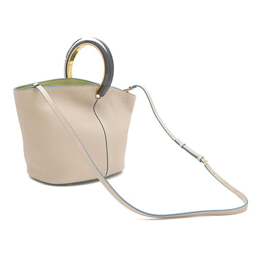 マルニ MARNI パニエ SCMP0067U0 ベージュ カーフ 2WAYバッグ ゴールド金具 ハンドバッグ ショルダーバッグ グレージュ