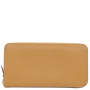 エルメス HERMES アザップロング クラシック キャラメル トゴ 長財布 シルバー金具 茶 ラウンドファスナー