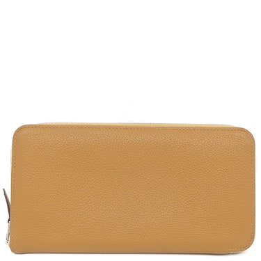 エルメス HERMES アザップロング クラシック キャラメル トゴ 長財布 シルバー金具 茶 ラウンドファスナー