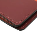 エルメス HERMES マンハッタン コイン カードケース オレンジ系×ボルドー系 ボックスカーフ ヴォースイフト 二つ折り財布 シルバー金具 コンパクト財布 コインケース バイカラー ソルド品