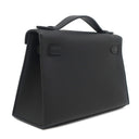 エルメス HERMES ポシェットケリー ブラック スイフト ハンドバッグ シルバー金具 新品 未使用 黒 ミニバッグ