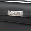 エルメス HERMES ポシェットケリー ブラック スイフト ハンドバッグ シルバー金具 新品 未使用 黒 ミニバッグ