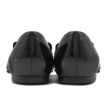 サルヴァトーレ・フェラガモ Salvatore Ferragamo ヴァリナ 1A181 574556 ブラック エナメル #6.5 パンプス ゴールド金具 黒 パテントレザー ヴァラ リボン