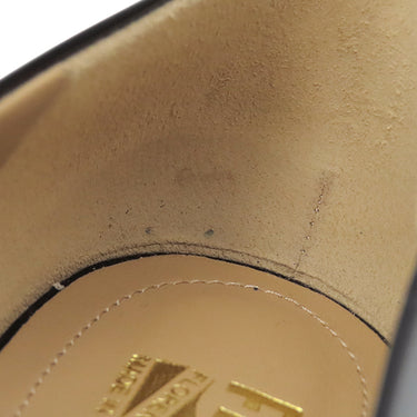 サルヴァトーレ・フェラガモ Salvatore Ferragamo ヴァリナ 1A181 574556 ブラック エナメル #6.5 パンプス ゴールド金具 黒 パテントレザー ヴァラ リボン